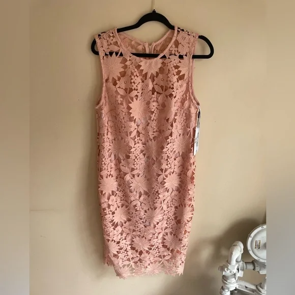 Calvin Klein | Dresses | Calvin Klein Pink Lace Dress | Poshmark